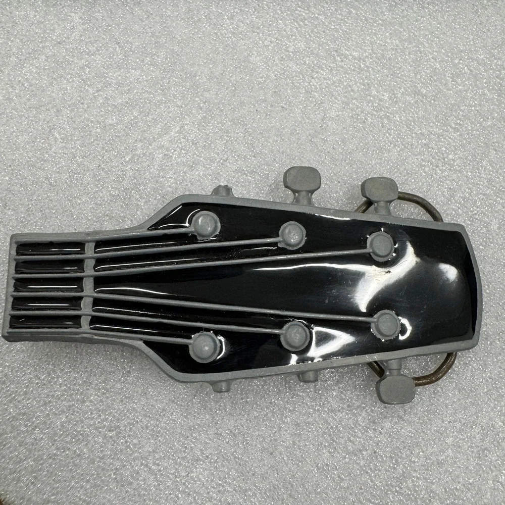 Great American Products 2008 Guitar Headstock Belt Buckle Black